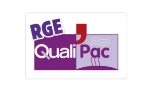 logo RGE QualiPac-Paj'eau Plomberie-artisan RGE chauffagiste-installation rénovation salle de bain-VMC-Veyre-Monton